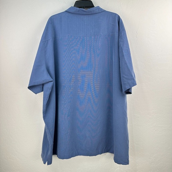 Oobe Shirt Mens 3XL Blue Button Up Short Sleeve Vacation Casual‎ - Picture 2 of 11